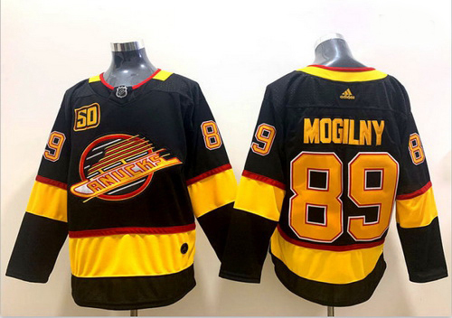 Canucks 89 Alexander Mogilny Black 50th Anniversary Adidas Jerseys