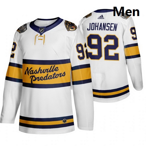 Predators 92 Ryan Johansen White 2020 Winter Classic Adidas Jersey