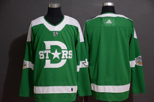 Stars Blank Green 2020 Winter Classic Adidas Jersey