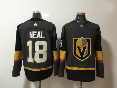 Vegas Golden Knights 18 James Neal Gray With Special Glittery Logo Adidas Jersey