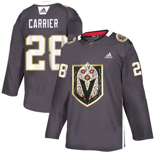 Vegas Golden Knights 28 William Carrier Gray Dia De Los Muertos Adidas Jersey