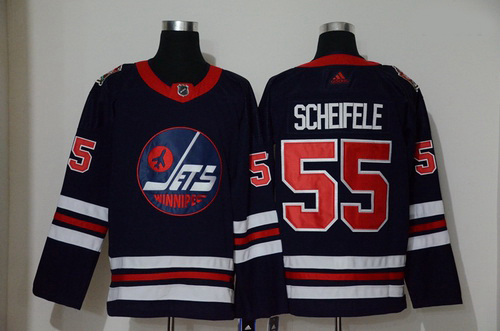 Winnipeg Jets 55 Mark Sceifele Navy 2019 Heritage Classic Breakaway Adidas Jersey