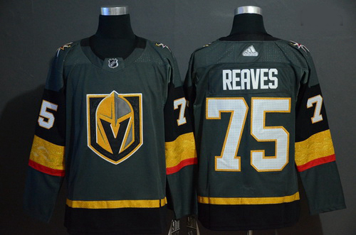 Vegas Golden Knights 75 Ryan Reaves Gray With Special Glittery Logo Adidas Jersey