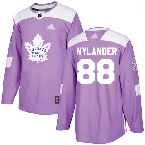 Youth Maple Leafs 88 William Nylander Purple Authentic Fights Cancer Stitched Hockey Jersey