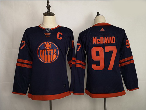 Youth Oilers 97 Connor McDavid Navy 50th Anniversary Adidas Jersey