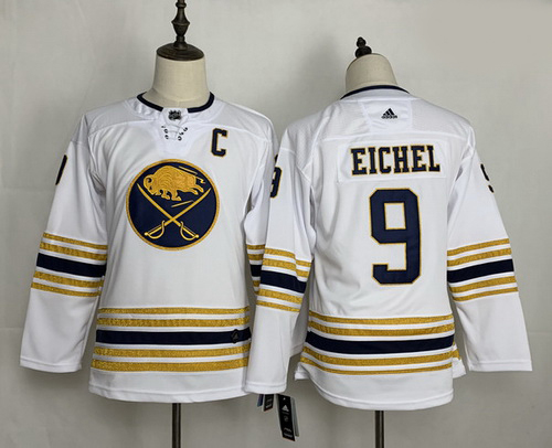 Youth Sabres 9 Jack Eichel White 50th Anniversary Adidas Jersey