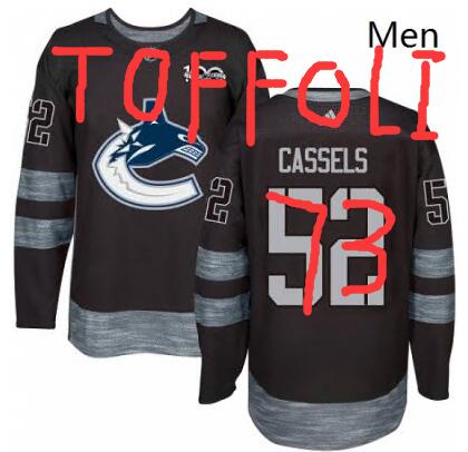 Mens Adidas Vancouver Canucks 73 Tyler TOFFOLI Premier Black 1917 2017 100th Anniversary NHL Jersey