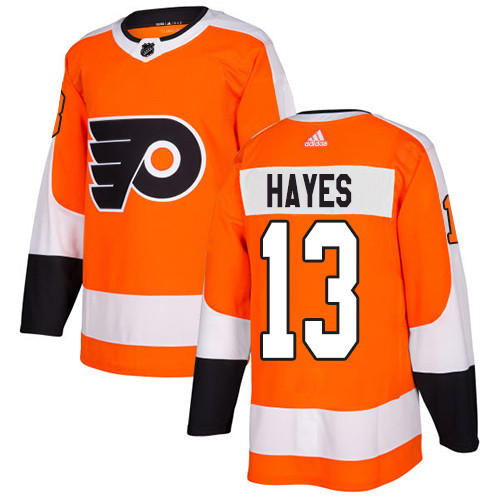 Men Philadelphia Flyers #13 Kevin Hayes Orange Home Authentic Stitched NHL Jersey