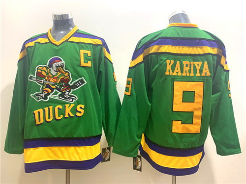 Ducks 9 Paul Kariya Green CCM Jersey