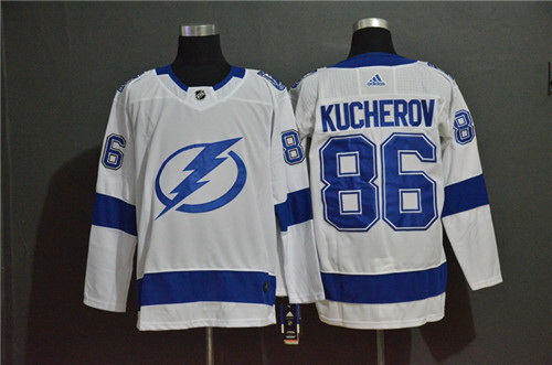 Lightning 86 Nikita Kucherov White Adidas Jersey