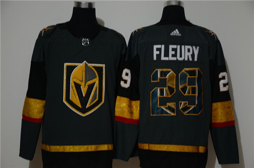 Vegas Golden Knights 29 Marc Andre Fleury Gray Adidas Fashion Jersey