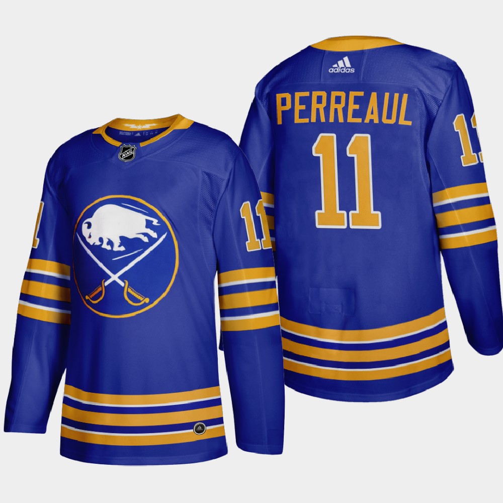 Buffalo Sabres 11 Gilbert Perreault Men Adidas 2020 21 Home Authentic Player Stitched NHL Jersey Roy