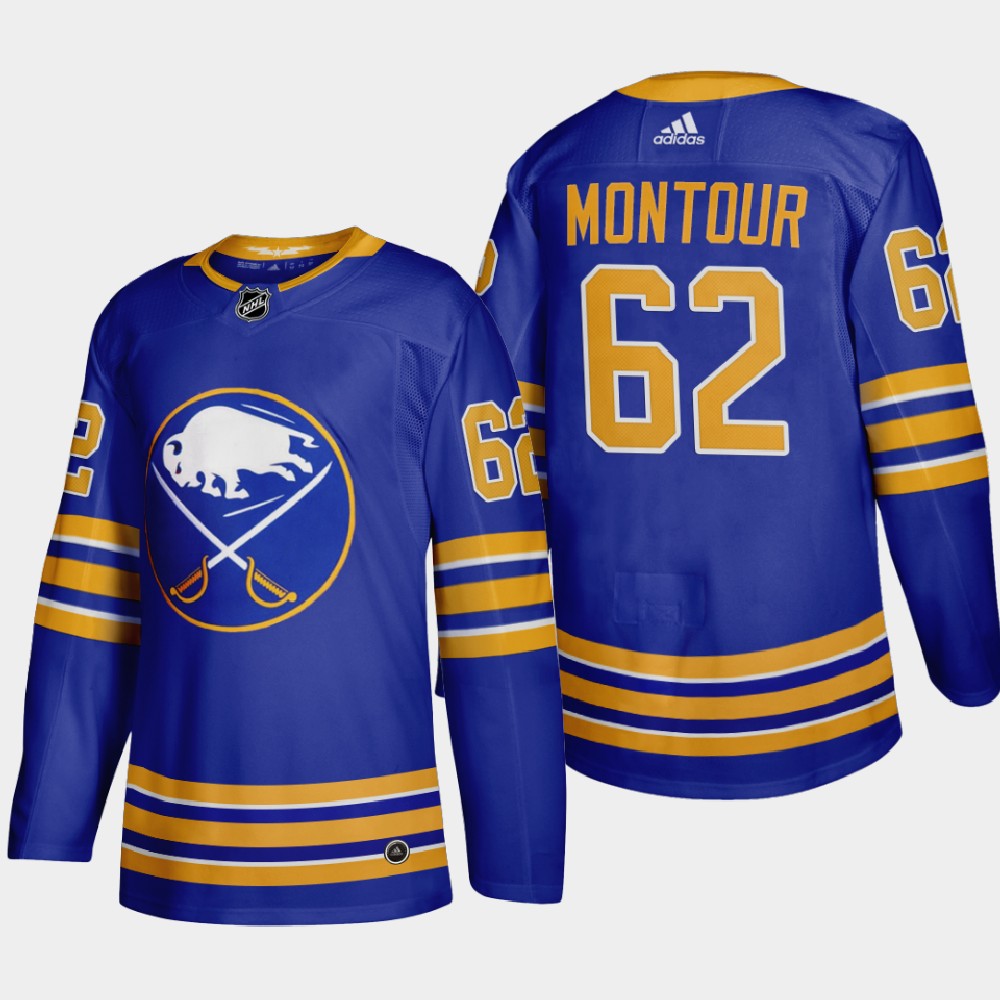 Buffalo Sabres 62 Brandon Montour Men Adidas 2020 21 Home Authentic Player Stitched NHL Jersey Royal