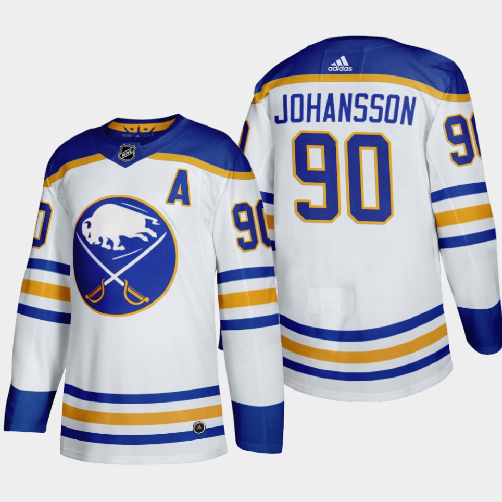 Buffalo Sabres 90 Marcus Johansson Men Adidas 2020 21 Away Authentic Player Stitched NHL Jersey Whit