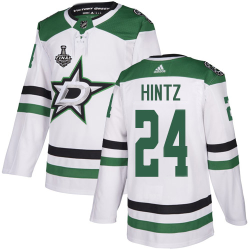 Men Adidas Dallas Stars 24 Roope Hintz White Road Authentic 2020