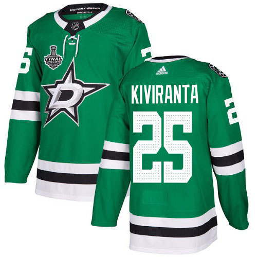 Men Adidas Dallas Stars 25 Joel Kiviranta Green Home Authentic 2020 Stanley Cup Final Stitched NHL J