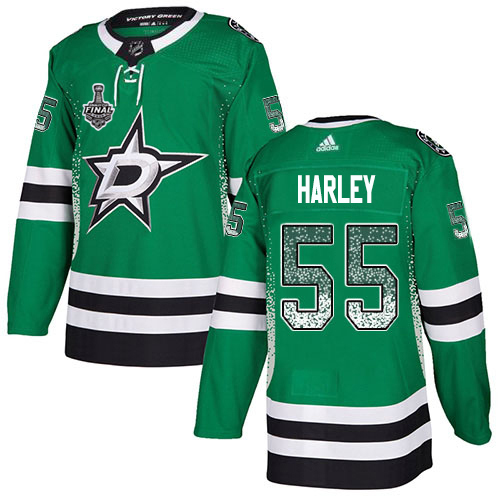 Men Adidas Dallas Stars 55 Thomas Harley Green Home Authentic Drift Fashion 2020 Stanley Cup Final S