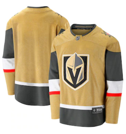 Men Vegas Golden Knights Fanatics Branded Gold 2020 21 Alternate Premier Breakaway Jersey