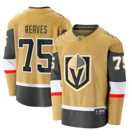 Men Vegas Golden Knights Ryan Reaves Fanatics Branded Gold 2020 21 Alternate Premier Breakaway Playe