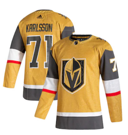 Men Vegas Golden Knights William Karlsson adidas Gold 2020 21 Alternate Authentic Player Jersey