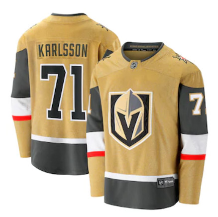 Men Vegas Golden Knights William Karlsson Fanatics Branded Gold 2020 21 Alternate Premier Breakaway 