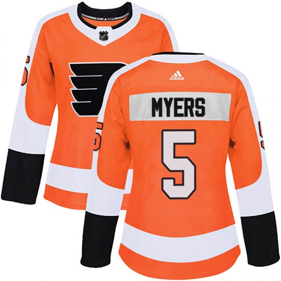 Women Philadelphia Flyers Philippe Myers Orange Adidas Authentic Home Jersey