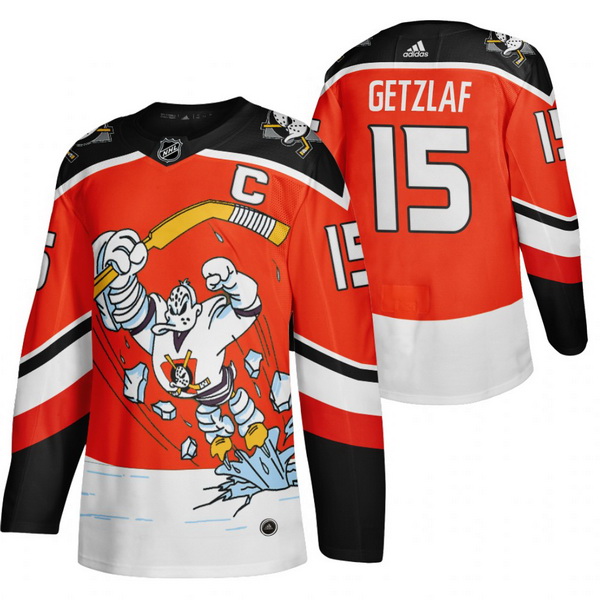 Men Anaheim Ducks 15 Ryan Getzlaf Red Adidas 2020 21 Reverse Ret