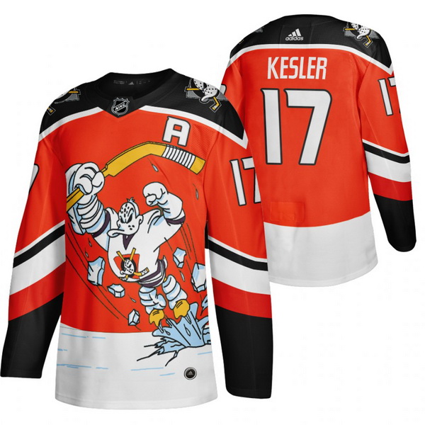 Men Anaheim Ducks 17 Ryan Kesler Red Adidas 2020 21 Reverse Retro Alternate NHL Jersey