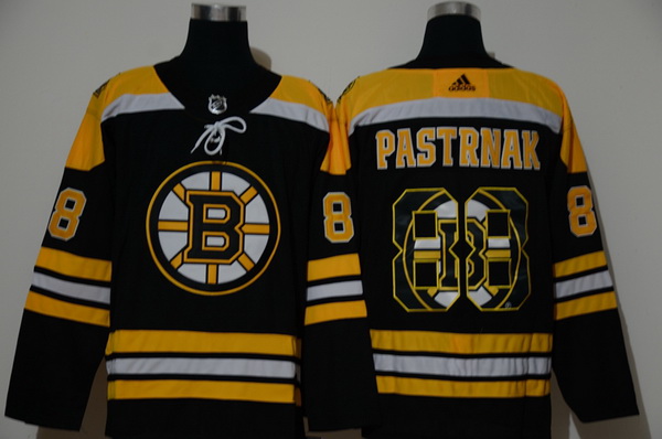 Men Boston Bruins 88 David Pastrnak Black Adidas Fashion Jersey