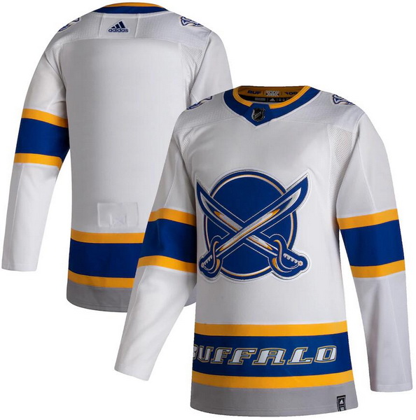 Men Buffalo Sabres Blank White 2020 21 Reverse Retro Adidas Jersey