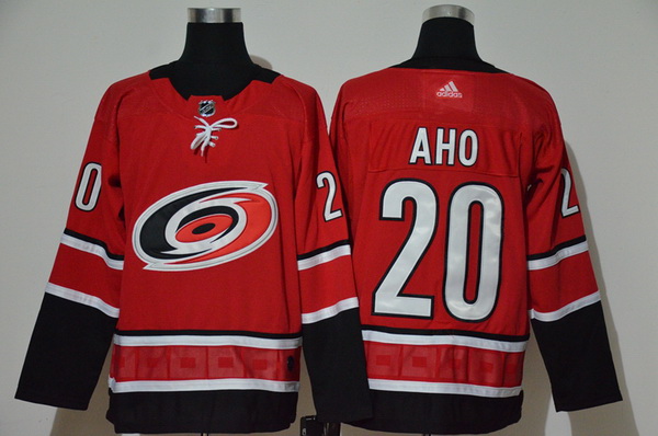 Men Carolina Hurricanes 20 Sebastian Aho Red Adidas Jersey