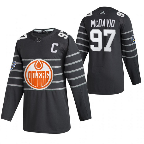 Men Edmonton Oilers 97 Connor McDavid Gray 2020 NHL All Star Gam
