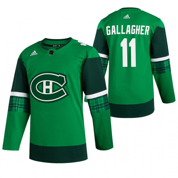 Men Montreal Canadiens 11 Brendan Gallagher Green 2020 Adidas Je