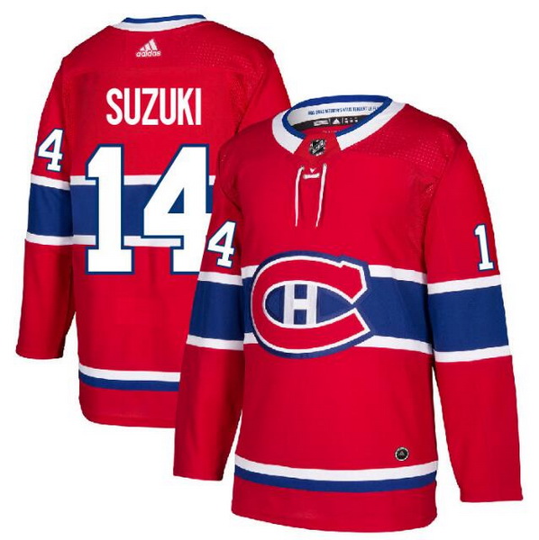 Men Montreal Canadiens 14 Nick Suzuki Red Adidas Jersey