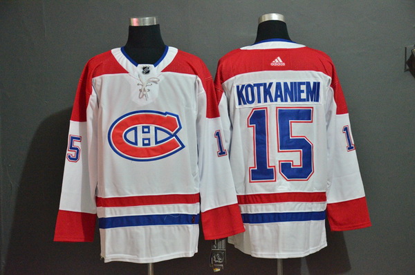 Men Montreal Canadiens 15 Jesperi Kotkaniemi White Adidas Jersey