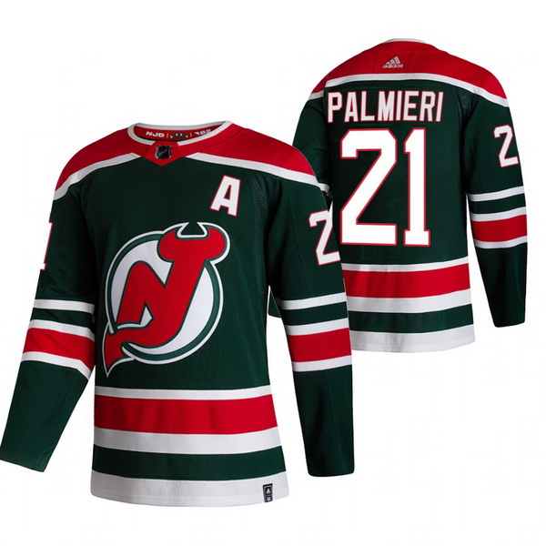 Men New Jersey Devils 21 Kyle Palmieri Green Adidas 2020 21 Reve