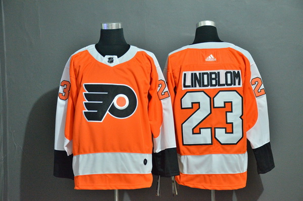 Men Philadelphia Flyers 23 Oskar Lindblom Orange Adidas Jersey