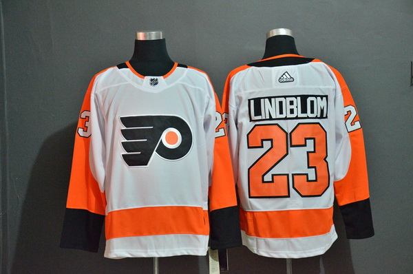 Men Philadelphia Flyers 23 Oskar Lindblom White Adidas Jersey