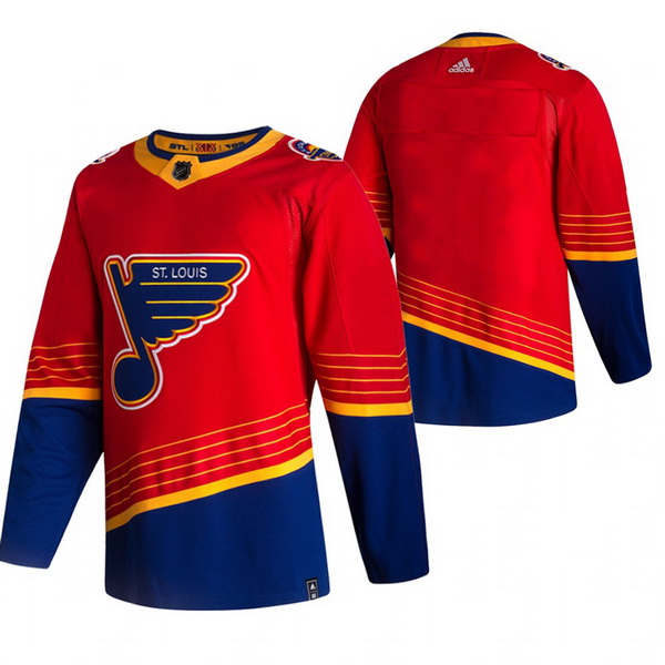 Men St  Louis Blues Blank Red Adidas 2020 21 Reverse Retro Alter