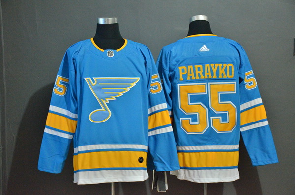 Men St.Louis Blues 55 Colton Parayko Light Blue Adidas Jersey