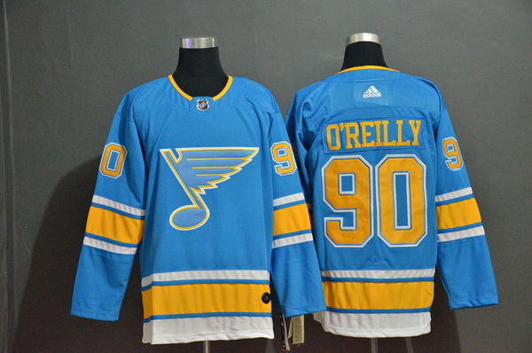 Men St.Louis Blues 90 Ryan O'Reilly Light Blue Adidas Jersey