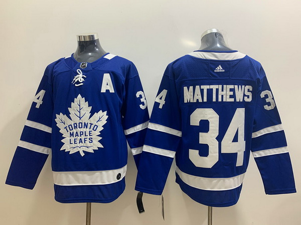 Men Toronto Maple Leafs 34 Auston Matthews Blue Adidas Jersey