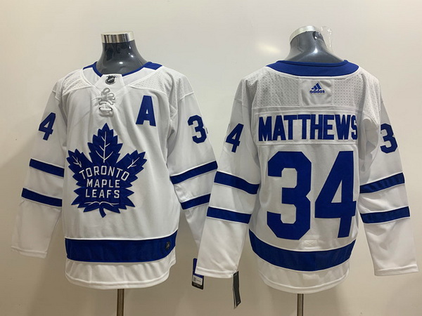 Men Toronto Maple Leafs 34 Auston Matthews White Adidas Jersey