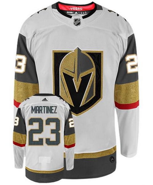 Men Vegas Golden Knights 23 Alec Martinez White Adidas Jersey