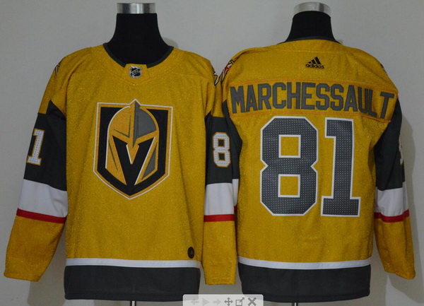 Men Vegas Golden Knights 81 Jonathan Marchessault Gold 2020 21 Adidas Jersey