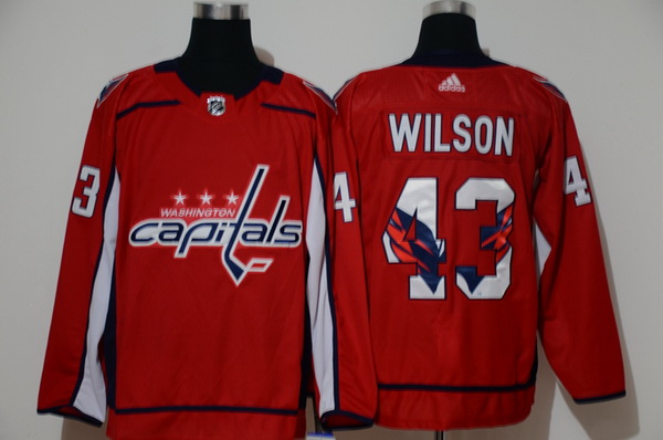 Men Washington Capitals 43 Tom Wilson Red Adidas Fashion Jersey