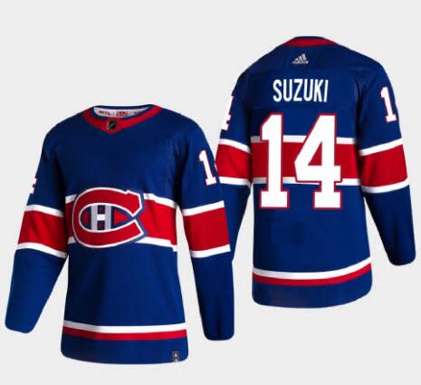 Men Canadiens Nick Suzuki Adidas Reverse Retro Jersey