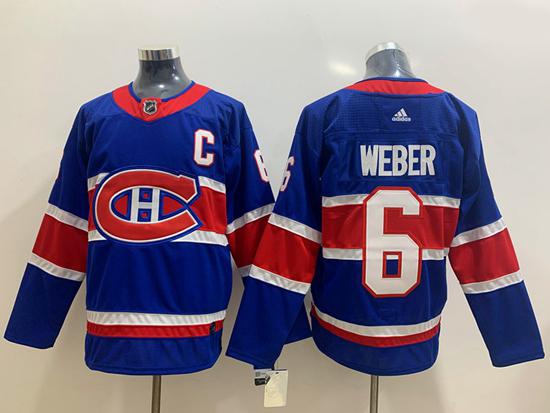 Montreal Canadiens 6 Shea Weber Blue 2020 21 Reverse Retro Ad