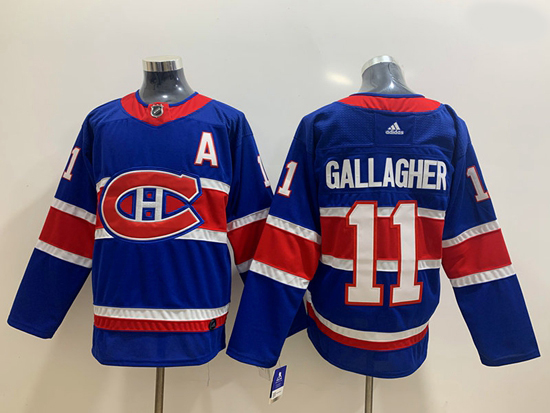 Montreal Canadiens 11 Brendan Gallagher Blue 2020 21 Reverse Ret