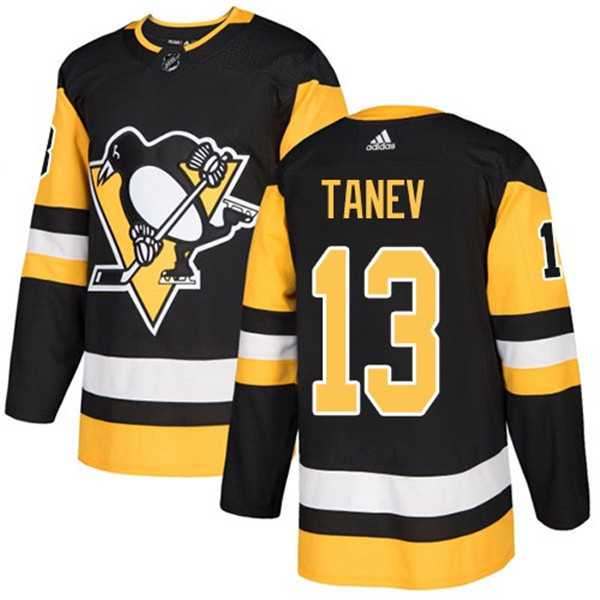 Men Pittsburgh Penguins 13 Brandon Tanev Black Home Stitched NHL